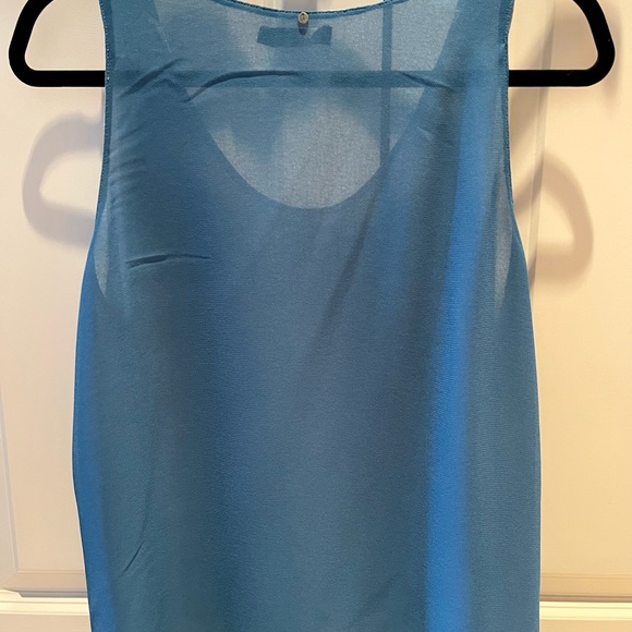 ‼️☀️🎉Calvin Klein Jeans Tank🎉☀️‼️Gorgeous Deep Blue Teal.Size LargeNever Worn - Picture 4 of 5